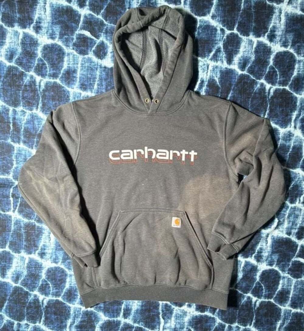 Carhartt Men's Rain Defender Loose Fit Midweight Logo Graphic Pullover Hoodie